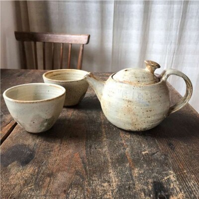 【アイボリーシリーズ】ポット&ペアカップセット うつわと手仕事の店研[ARD005]