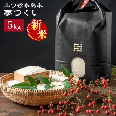 糸島で育てた山つき糸島米5kg(夢つくし) 糸島市/itoshimacco[ARJ014]