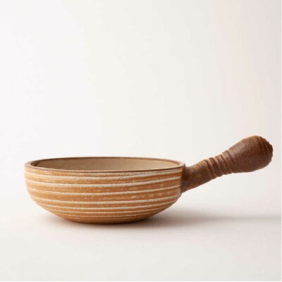 【年内発送】アヒージョ 鍋 小 (焦げ白) 糸島市/窯元ろくろ /浅見大輔[AUJ001]