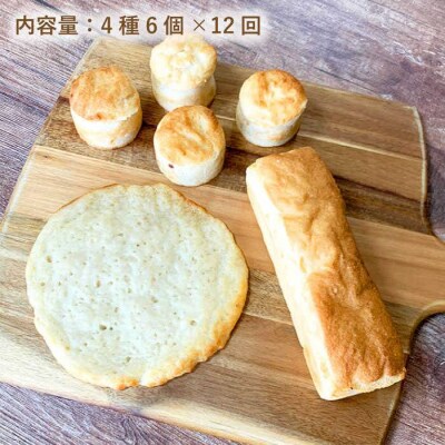 【全12回定期便】米粉パンのセット 糸島市/天然パン工房楽楽【いとしまごころ】[AVC051]