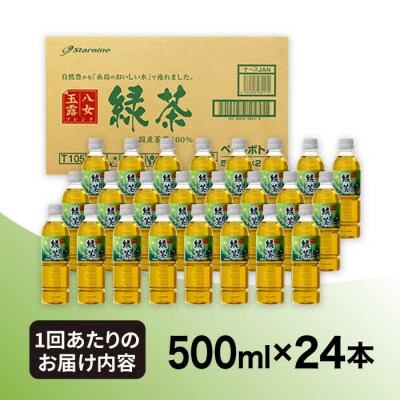 【全3回定期便】八女玉露入り緑茶500ml×24本 スターナイン お茶[ARM015]