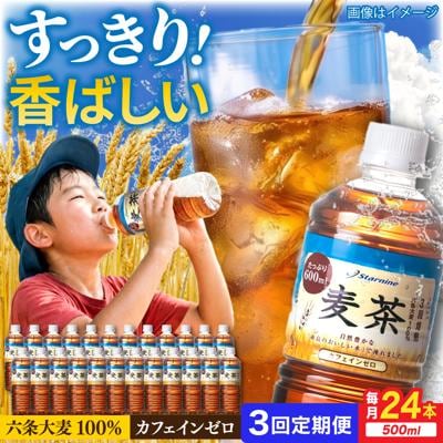 【全3回定期便】麦茶600ml×24本 スターナイン お茶 ペットボトル[ARM018]
