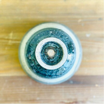 呉須刷毛目 飯碗  糸島市/てびねり舎(鎌田 恵子)【いとしまごころ】 [ARZ002]