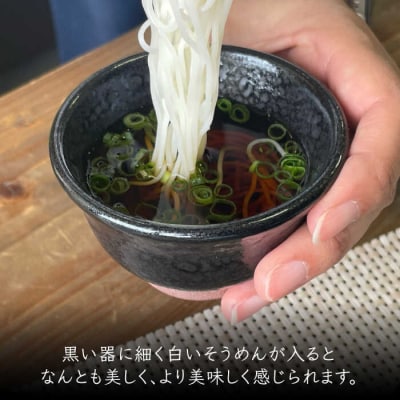 天目そうめん鉢とそばちょこの5点セット 糸島市/弘窯(林国広)【いとしまごころ】[ASZ007]