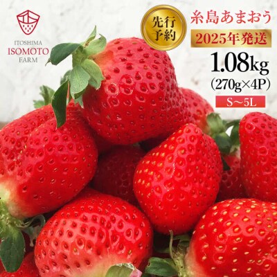 糸島の美味いあまおう270g×4パック(A品B品含むS-5L磯本農園/TANNAL[ATB004]