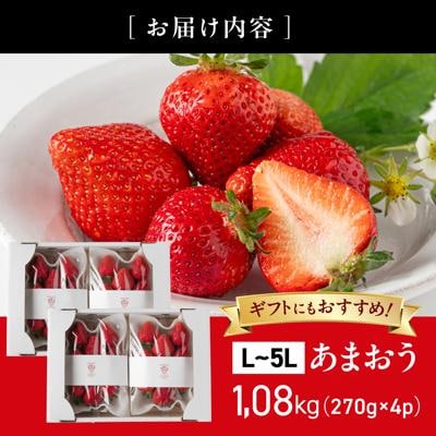 糸島の美味いあまおう270g×4パック(A品B品含むL～5L磯本農園/TANNAL[ATB004]