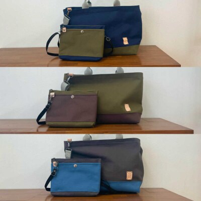 【色が選べる】旅行用バッグショルダーポーチ付き 清田帆布【いとしまごころ】[AWZ001]