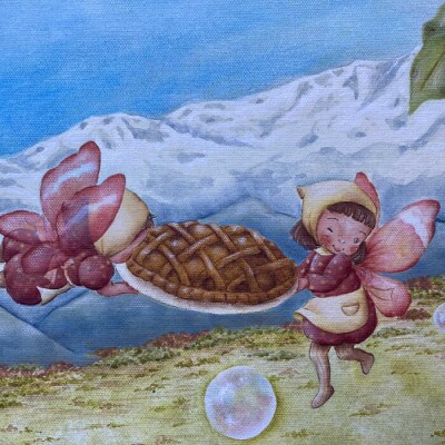 絵画「アップルパイ焼けたよ!」 糸島市/工房はーべすと アート インテリア[AYA054]