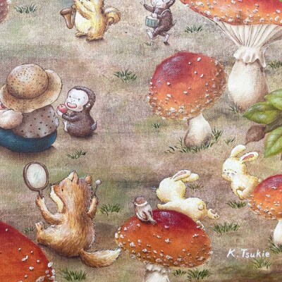 絵画「リトリト森は大騒ぎ」 糸島市/工房はーべすと アート インテリア[AYA062]