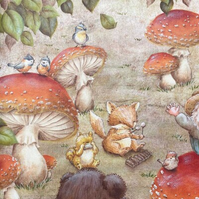 絵画「リトリト森は大騒ぎ」 糸島市/工房はーべすと アート インテリア[AYA062]