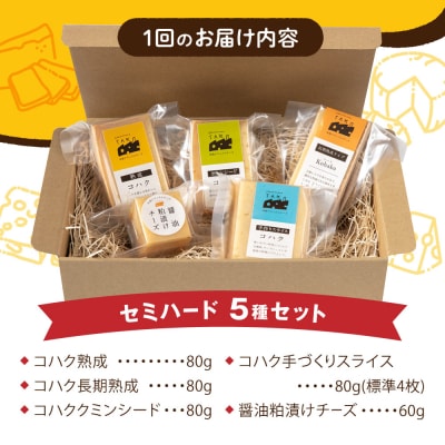 【全3回定期便】糸島産生乳100%使用手作りチーズ5種セット[AYC005]