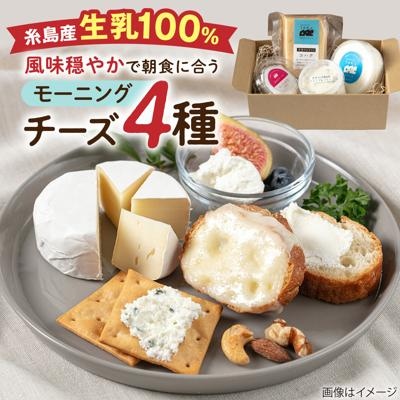 糸島産生乳100%使用手作りチーズ4種TAKセレクト【モーニング】[AYC014]