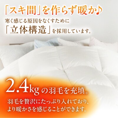 【糸島羽毛ふとん】【キング】羽毛布団無地ダウン93%糸島市/株式会社三樹[AYM018]