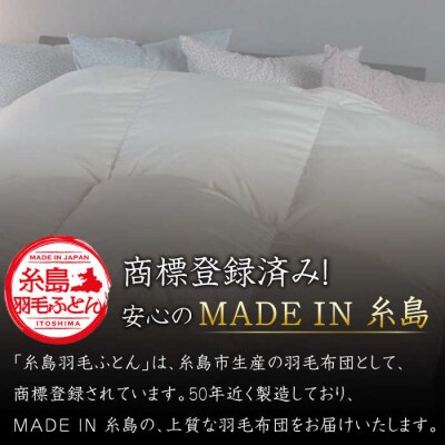 【年内発送】【糸島羽毛ふとんクイーン】羽毛布団無地ダウン93%糸島市/株式会社三樹[AYM020]