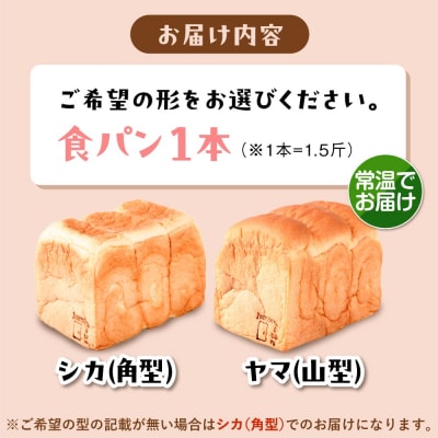 トーストが美味しい!【常温】こだわり食パン1本(プレーン) 角型 山型 糸島食ぱんや[AAP013]
