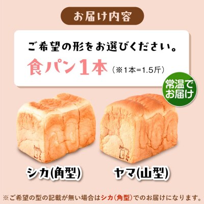 【常温】トーストが美味しい!無添加食パン 1本 (形が選べる)  糸島食ぱんや [AAP013]