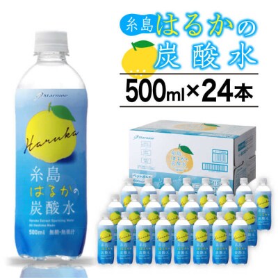【期間限定】糸島はるかの炭酸水 500ml×24本入り 糸島市/スターナイン [ARM021]