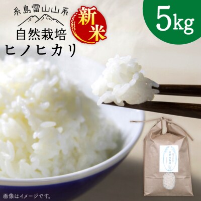 自然栽培 ヒノヒカリ 5kg 糸島市/大石ファーム [ATE001]