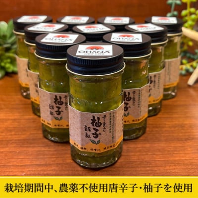 【年内発送】自家製 柚子胡椒10本 OHANAcamp&bbq[AUB002]