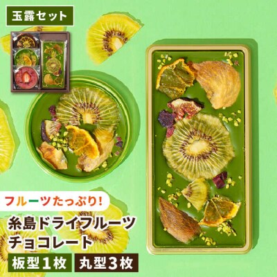 【玉露】糸島ドライフルーツチョコレート3種4個セットBOX(株)やました[ARJ018]