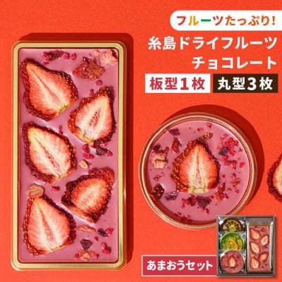 【あまおうルビー】糸島ドライフルーツチョコレート3種4個セットBOX(株)やました[ARJ019]