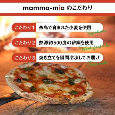 薪窯焼きマルゲリータピッツァ 3枚セット 糸島市/mamma-mia[AUH006]