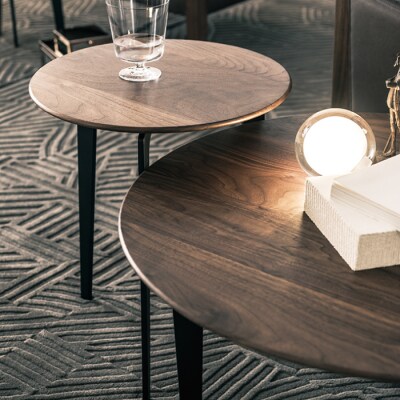 【Ritzwell】OS SIDE TABLE(φ700) ウォールナット [AYG026]