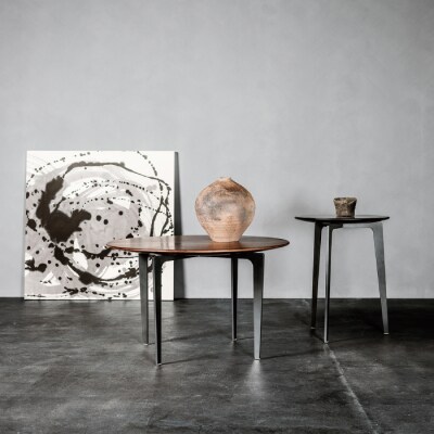 【Ritzwell】OS SIDE TABLE(φ400) ウォールナット [AYG027]