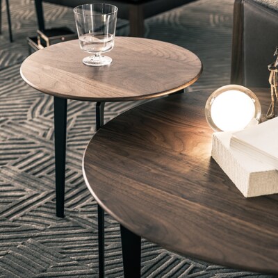 【Ritzwell】OS SIDE TABLE(φ400) ウォールナット [AYG027]