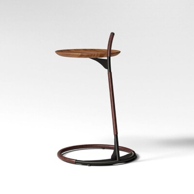 【Ritzwell】GQ SIDE TABLE　フレーム革巻きタイプ [AYG063]