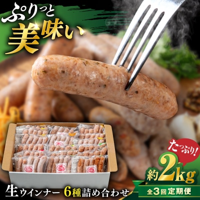【全3回】生 ウインナー 約2kg (6種×15本) 糸島市 / 志摩スモークハウス[AOA053]
