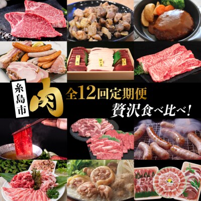 【全12回定期便】糸島・贅沢お肉定期便  [AAH009]