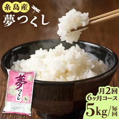 【月2回お届け】【全12回定期便】糸島産 夢つくし 5kg 6ヶ月コース /三島商店[AIM027]