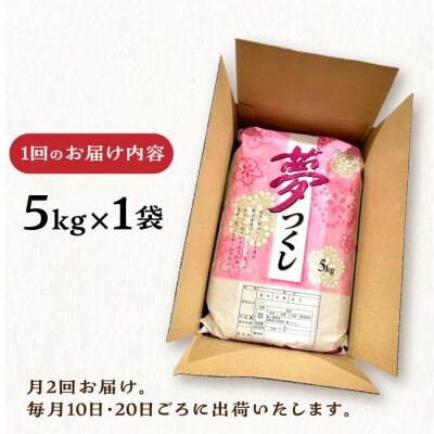 【月2回お届け】【全12回定期便】糸島産 夢つくし 5kg 6ヶ月コース /三島商店[AIM027]