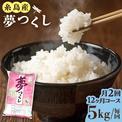 【月2回お届け】【全24回定期便】糸島産 夢つくし 5kg 12ヶ月コース/三島商店[AIM028]