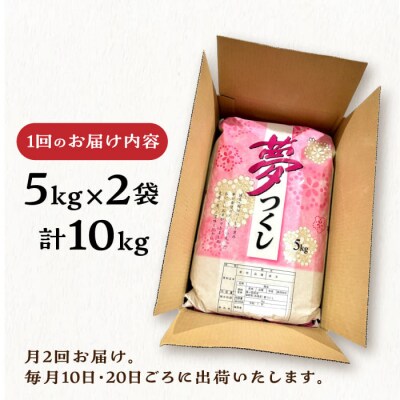 【月2回お届け】【全24回定期便】糸島産 夢つくし10kg 12ヶ月コース/三島商店[AIM032]