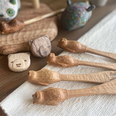 しろくまのデザートスプーン 1本 糸島市 / しろくも工房 【いとしまごころ】 [AEO005]