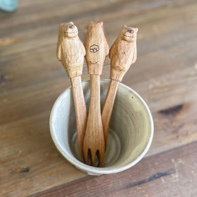 しろくまのデザートフォーク 1本 糸島市 / しろくも工房 【いとしまごころ】 [AEO006]