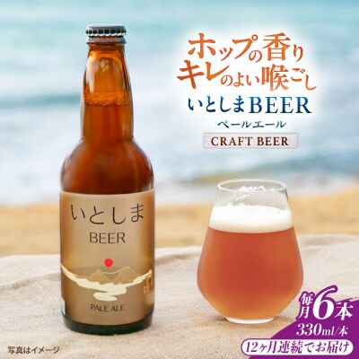 【全12回定期便】いとしまBEER (ペールエール) 330ml×6本 糸島市 [AUA052]