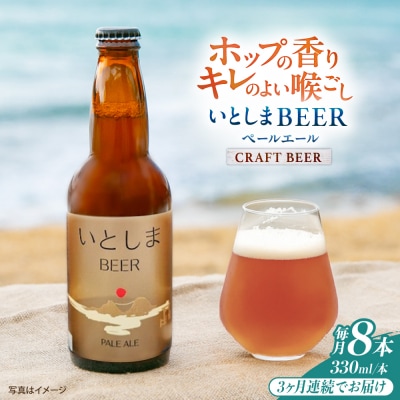 【全3回定期便】いとしまBEER (ペールエール) 330ml×8本 糸島市 [AUA053]