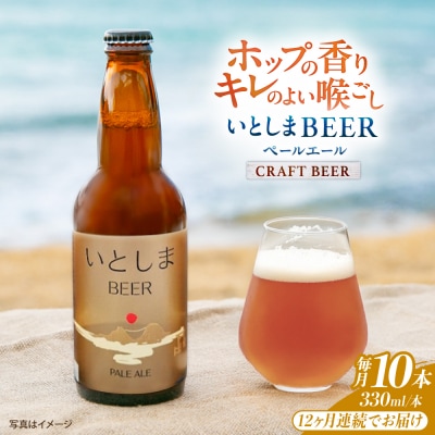 【全12回定期便】いとしまBEER (ペールエール) 330ml×10本 糸島市 [AUA058]