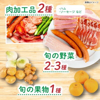 全3回定期便 糸島産 肉 米 野菜 果物 厳選詰め合わせ MINORI BOX S [AOP008]