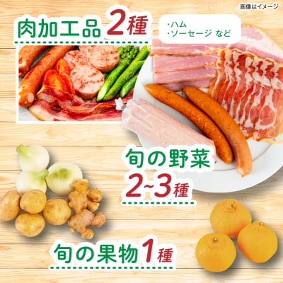 糸島産 肉 米 野菜 果物 厳選詰め合わせ MINORI BOX S [AOP007]