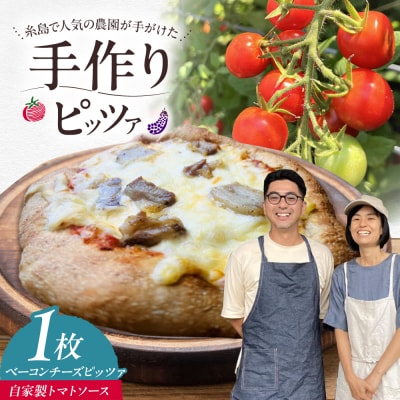 全粒粉ピッツァ 自家製トマトソース 1枚 糸島市 / わかまつ農園 [AHB057]