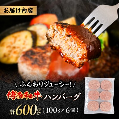 博多和牛 ハンバーグ 100g×6個 糸島市 / 幸栄物産 牛肉 黒毛和牛 [ABH050]