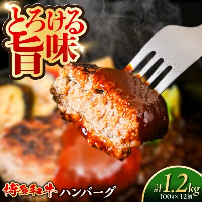 博多和牛 ハンバーグ 100g×12個 糸島市 / 幸栄物産 牛肉 黒毛和牛 [ABH051]