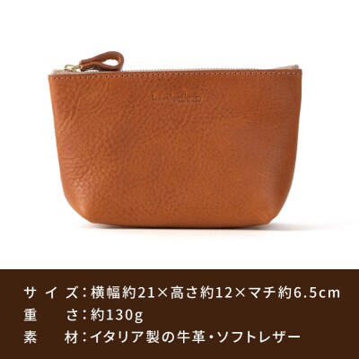 マチありのファスナーポーチ Lsize  LADIES&GENTLEMEN [ADK079]