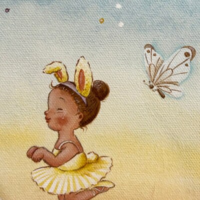 【一点物】絵画「マーガレットのステージ」 糸島市 / 工房はーべすと [AYA081]