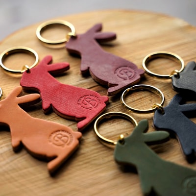 本革 うさぎのキーリング(2点セット)  糸島市 / BLESS [AAA035]