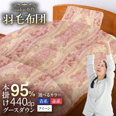 【クイーン】 羽毛 布団 本掛け 2層式 ポーランド産 グースダウン95%  [AYM031]